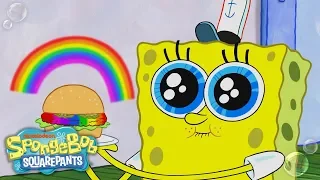 Can  “Rainbowger” Survive Plankton’s Color Nullifier? | SpongeBob