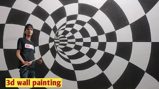 3d wall painting | optical illusion 3d wall design | 3d wall decoration effect