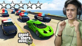 I Survived 5 STARS WANTED LEVEL For 24 Hours in GTA 5 🤯