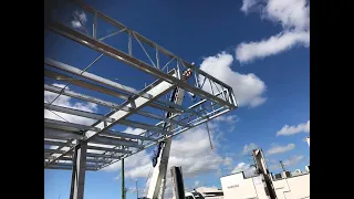 LF-BJMB Steel space truss structure for gas station roof canopy