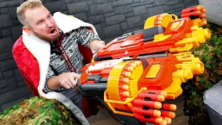 NERF Defend the Castle | Crate Destruction Challenge!