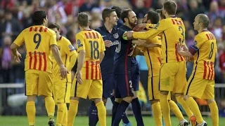 Barcelona vs. Atletico Madrid (Fights, Fouls, Red Cards)