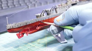 building a HMS Hood 1:600 scale model kit airfix