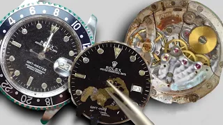 Restoring a Rusted Water Damaged Rolex GMT - INSANE Before & After !