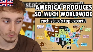 Brit Reacting to What Is The TOP EXPORT Of Each US State?