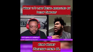 Evan Henry explains what it’s like being recruited by #DeionSanders and #JacksonState. #HBCU #shorts