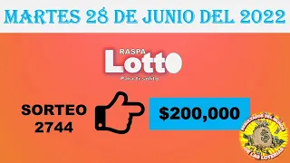 RESULTADO LOTTO SORTEO #2744 DEL MARTES 28 DE JUNIO DEL 2022 /LOTERÍA DE ECUADOR/