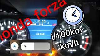 honda forza menu settings