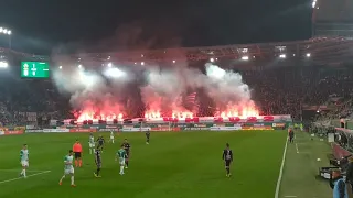 Ultras Rapid protestieren gegen die WM in Qatar 2022 I Rapid Wien vs. Linzer ASK (LASK) I 06.11.22