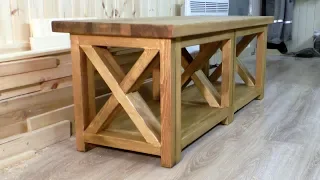 DIY garden bench - X Bench - Скамейка своими руками