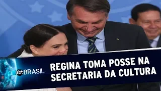 Bolsonaro dá posse a Regina Duarte na Secretaria Especial da Cultura | SBT Brasil (04/03/20)