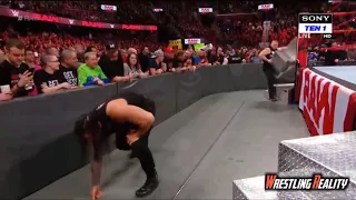 Injured Roman Reigns Crashes Raw to Strike Back Against Brock Lesnar - WWE Raw 26th March 2018