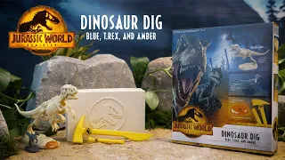 Jurassic World: Dominion Dinosaur Dig - Blue, T. Rex, and Amber