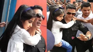 Akshay Kumar With Daughter Nitara Arrive Delhi For Housefull 4 Movie Event