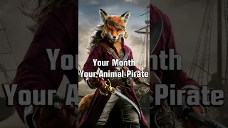 Your Month, Your Animal Pirate  🏴‍☠ 🦜 #animals #aiart #pirates #edit #shorts