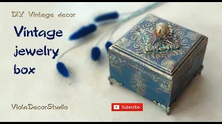 Vintage Jewelry Box - Home Decor DIY - Vintage style