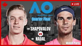 NADAL vs SHAPOVALOV | AUSTRALIAN OPEN 2021 QF | LIVE Watch Party