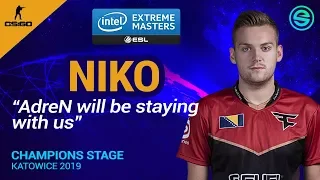NiKo: "AdreN will be staying with us" | Interview | IEM Katowice 2019 | esports.com