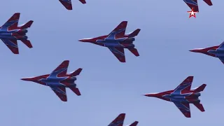 The pilots of the Swifts aerobatic team showed their skills
