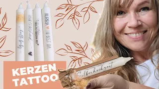 Tattoos für Kerzen🕯fertiges PDF✨️ o. selber gestalten✨️ DIY 🎬  26