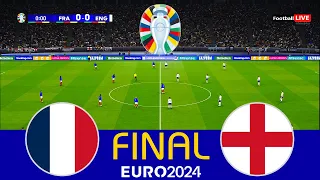 FRANCE vs ENGLAND - Final EURO 2024 - Full Match All Goals | Mbappe vs Bellingham | PES Gameplay