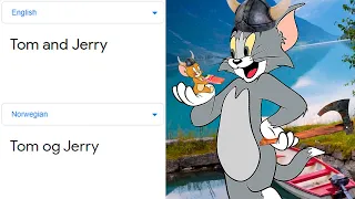 Tom and Jerry in different languages meme