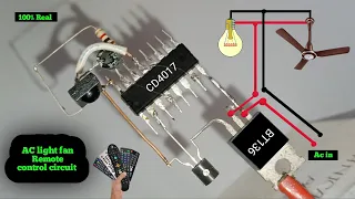 How to make remote control Ac light circuit using CD4017 ic