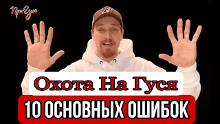 Охота на гуся! Топ 10 ошибок при охоте на гусей!