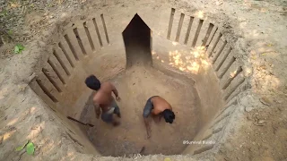 Underground house and water slide in the pool (Подземный дом и водная горка в бассейне)