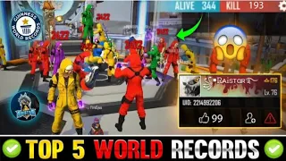 Top 5 World Records in Free Fire ⚡⚡- Full Lobby Criminal Bundles Free Fire 😱 Garena Free Fire