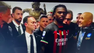 Spalletti has expletive argument with Maldini and Leao in the tunnel