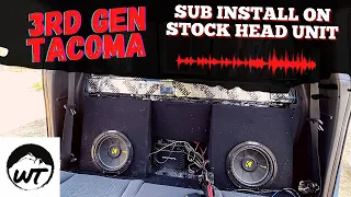 Best Sounding Subs in a 3rd Gen Tacoma  | Step by Step Install With Stock Head Unit