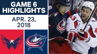 NHL Highlights | Capitals vs. Blue Jackets, Game 6 - Apr. 23, 2018