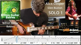 Alice Cooper Billion Dollar Babies Guitar Solo Glen Buxton & Steve Hunter (With TAB)