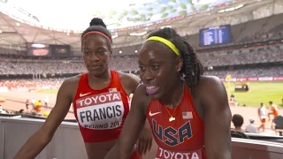 WCH 2015 Beijing - Team USA 4x400m Relay Women Heat 2