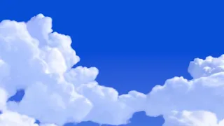 DreamWorks 2004 logo but there's nothing but clouds.