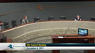 December 6, 2021 Bloomington City Council Meeting