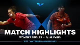 Pauline Chasselin vs Huang Yu-Jie | WS Qual | WTT Contender Amman 2023