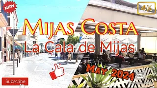 Mijas Costa 🇪🇦 | May 2024 | La Cala de Mijas | sunshine walk | Malaga | Spain | 4K