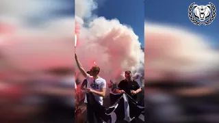 CLUB BRUGGE - RSC* // Corteo, Busopwachting, Pyro in stadion