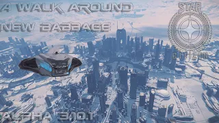 A Walk Around New Babbage - Capital City on planet microTech - Star Citizen Alpha 3.10.1 gameplay