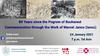 80 Years since the Pogrom of Bucharest. Commemoration through the Work of Marcel Janco (Iancu)