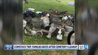 Comstock Township families irate after cemetery cleanup