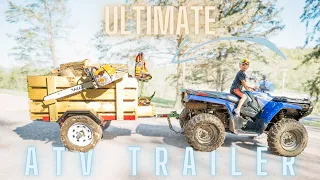 We built the Ultimate DIY ATV Firewood trailer.