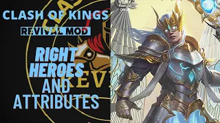 CLASH OF KINGS REVIVAL MOD - RIGHT HEROES AND ATTRIBUTES 😃🗡️