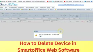 How to delete device in smart office web software | Smartoffice web application