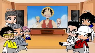 Past Marines React to Luffy || One Piece || Gacha