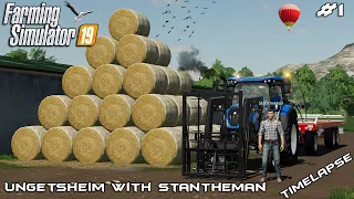 Harvesting wheat & baling straw | Ungetsheim with StanTheMan | Farming Simulator 19 | Episode 1