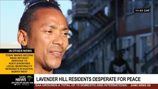 Lavender hill residents desperate for peace