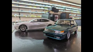 1:18 Diecast Review Unboxing Saab 900 AirFlow by DNA  & Lexus LS500h by Autoart #model  #Lexus #saab